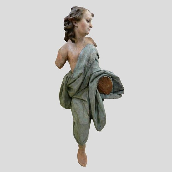 Sculpture, Mancebo angel - 69 cm - Wood - Mid 18th century