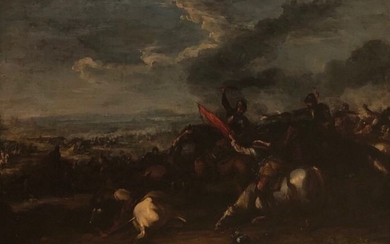 Scuola italiana del XVII secolo - Scena di battaglia