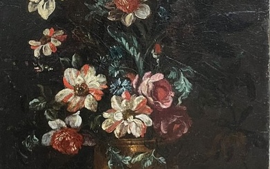 Scuola romana (XVII-XVIII) - Vaso con fiori