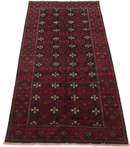 Semi-Antique Hand-Knotted Turkouman Carpet