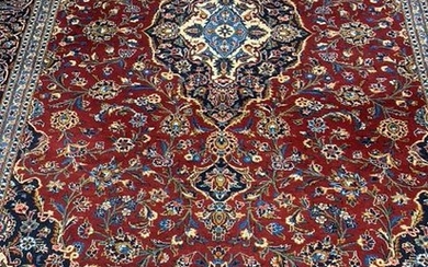 Semi Antique Hand Woven Persian. Kashan 11.7x8.1