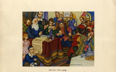 Series of 6 Color Prints by Arthur Szyk, "Jewish Festivals." New York, Late 1940s