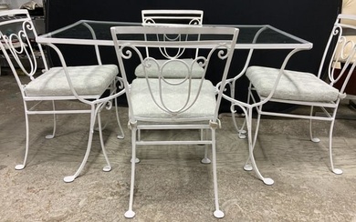 Set 5 Metal Chair & Table Patio Furniture