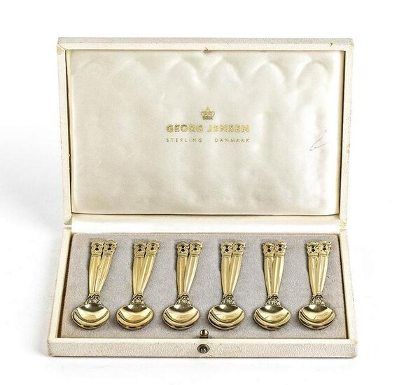 Set of twelve Danish sterling silver spoons - mid 20th