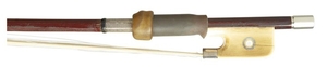 Silver-Mounted Violoncello Bow - Siegfried Finkel, the octagonal stick stamped S FINKEL at the butt, the ivory frog with parisian eye, the plain silver adjuster, weight 88 grams.