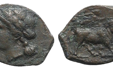 Southern Campania, Neapolis, c. 250-225 BC. Æ (15mm, 1.92g, 11h)....