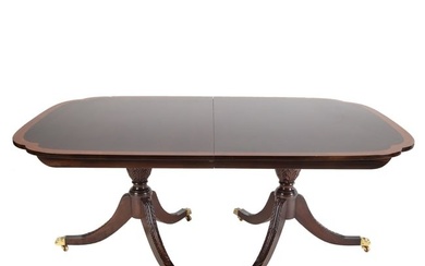 Stickley Georgian Style Pedestal Dining Table
