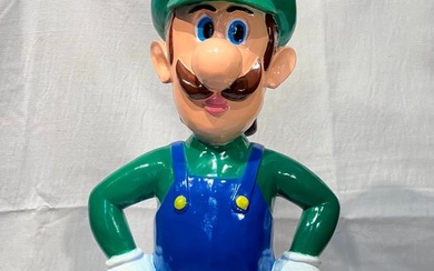 Super Mario Bros - Luigi 70 cm Advertising figure - Resin/Polyester - 2000-2010