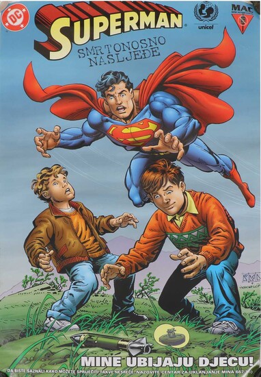 Superman mine awareness poster
