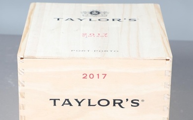 TAYLOR'S VINTAGE PORT 2017 - BOXED. A set of six bottles of ...