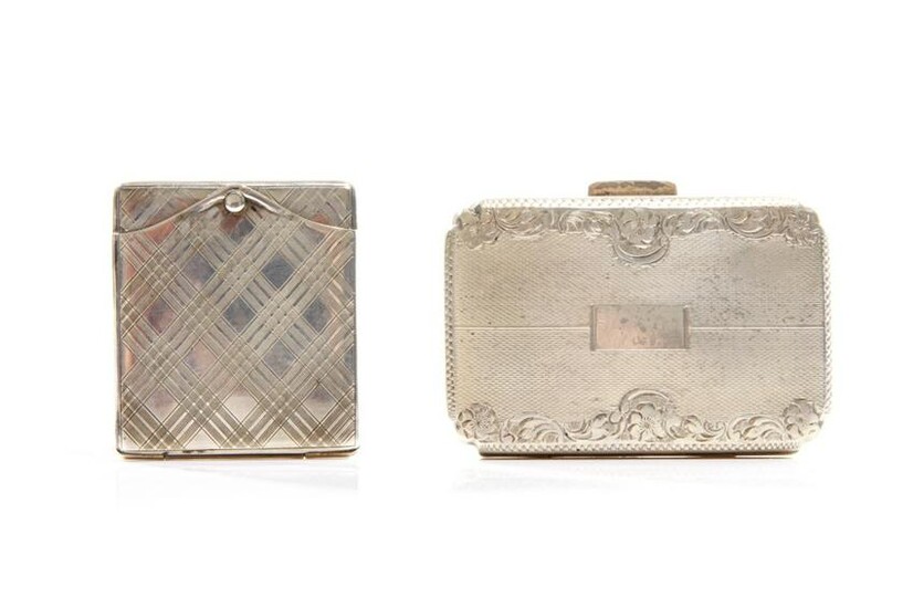 TWO CONTINENTAL SILVER POCKET CASES, 117g t.w.
