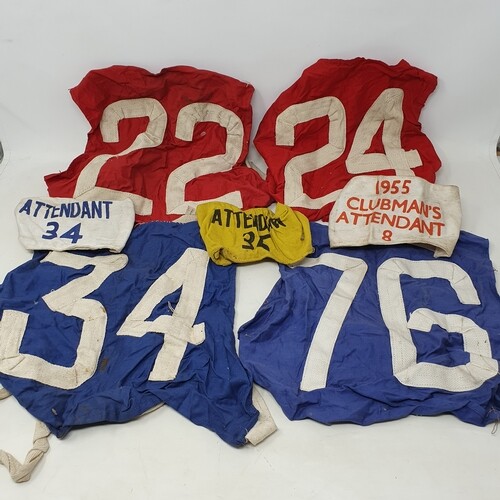 The collection of H L 'Don' Williams rider bib no.'s 22,24,3...