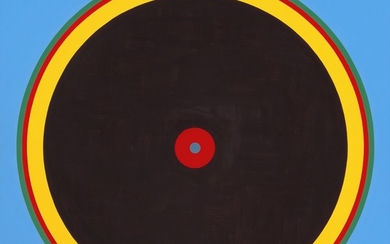 Thorbjørn Lausten: Untitled, 1973. Signed and dated on the reverse. Oil on canvas. 100×100 cm.