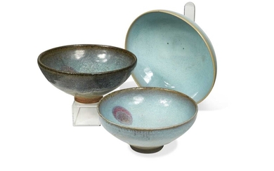 Three Chinese Junyao bowls, Song/Yuan Dynasty, or later