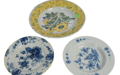 Three Delft Pieces to include a deep charger with 4