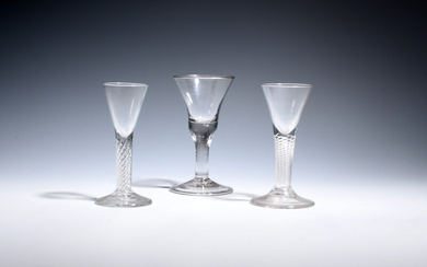 Three small drinking glasses c.1760-70