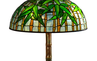 Tiffany Studios, New York, "Bamboo" Table Lamp