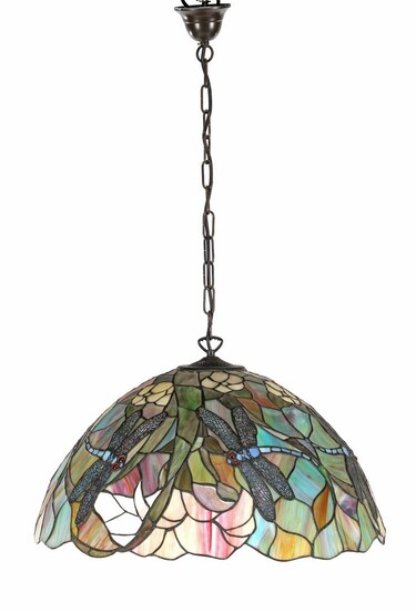 (-), Tiffany style pendant lamp, 90 cm high,...