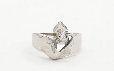 NOT SOLD. Toftegaard: "The King ring". Diamond ring set with brilliant-cut diamond, mounted in rhodinated...
