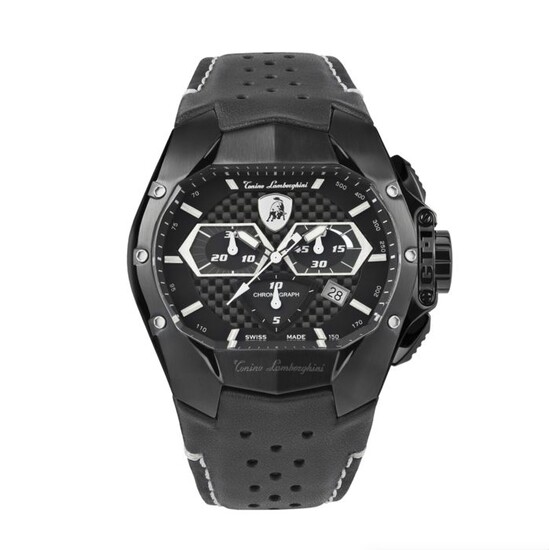 Tonino Lamborghini - GT1 Chronograph Watch Black Carbon Swiss Made - T9GD - Men - 2011-present