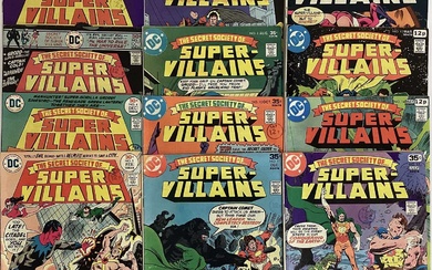 Twelve DC Comics 1970's The Secret Society Of Super Villains #1 #3 #4 #5 #7 #8 #10 #11 #12 #13 #14 #15