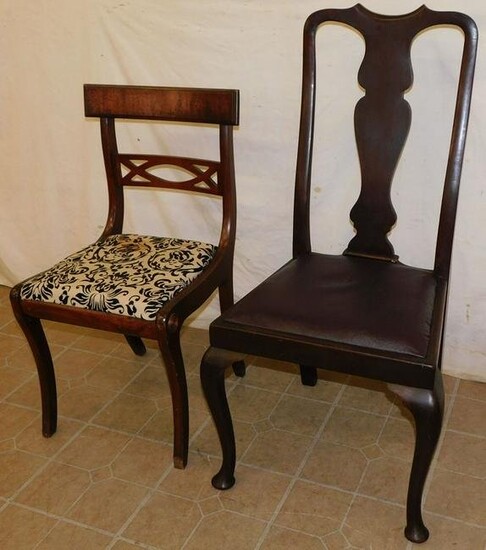 Two Mahogany Side Chairs