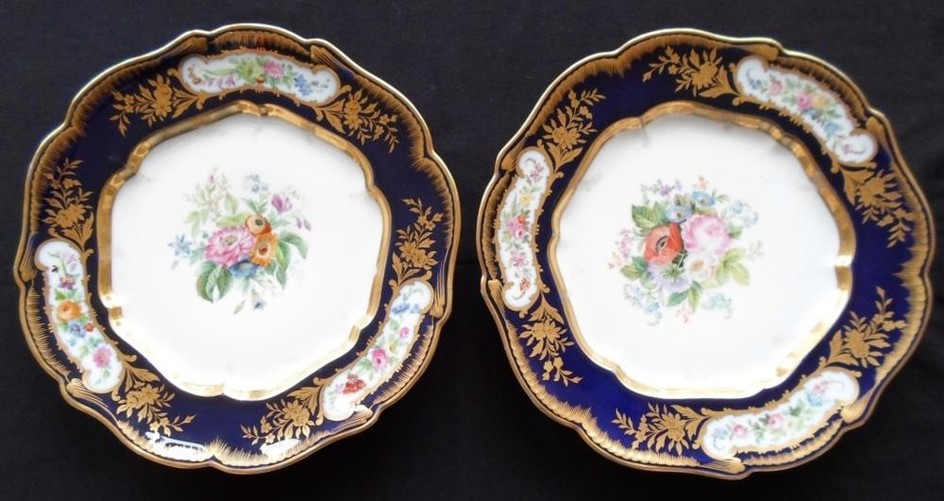 Two Russian Imperial Porcelain Factory Plates, Period of Alexander II (1818-1881)