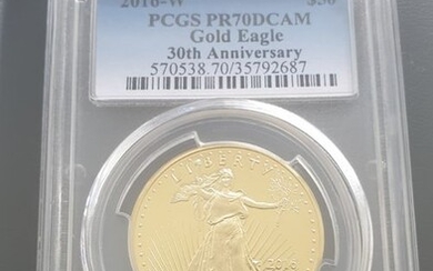 USA - 50Dollar 2016-W - 30th Anniversary in PCGS slab - 1 Oz - Gold