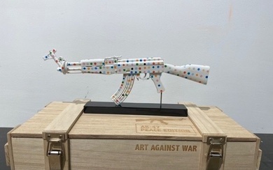 Van Apple - Art Against War - Damien Hirst Dots Amex AK-47