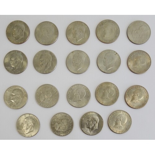 Various Liberty 1 dollar coins from the 1970's