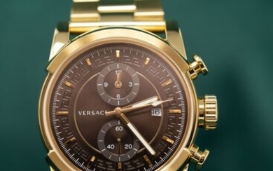 Versace - Chronograph Urban Brown Dial IP Gold - VEV400619 - Men - 2011-present