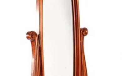 (-), Adjustable walnut veneerBiedermeier full-length mirror 168 cm...