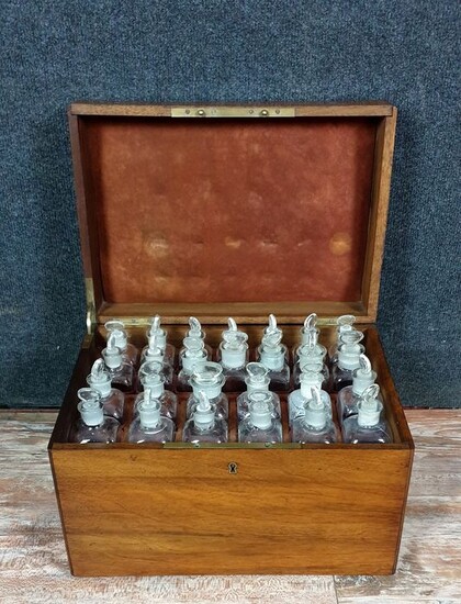 Very rare mahogany pharmacist's box with handles in gilded bronze - Mahogany - Mid 19th century