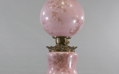 Victorian Pink GONE WITH THE WIND LAMP Electrified