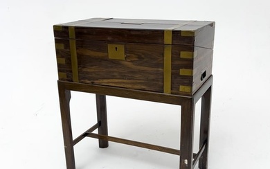 Victorian Wood and Brass Lap Desk