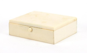 Victorian rectangular ivory box, 3.5cm H x 10cm W x 8cm D