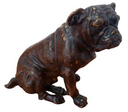 Vienna Foundry - Sculpture, Bronze Bulldog - Bronze (cold painted) - Early 20th century