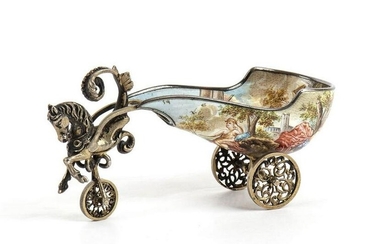 Viennese enamel and bronze calesse - 19th Century
