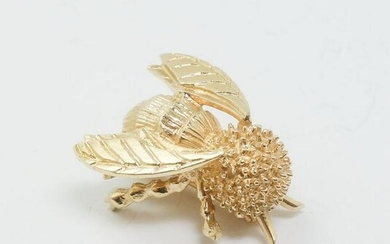 Vintage 14k Bumblebee Pin Brooch