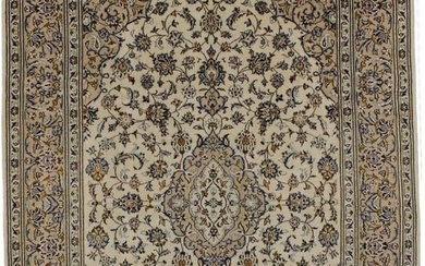 Vintage Cream Classic Floral 7X10 Room Sized Handmade Area Rug Oriental Carpet