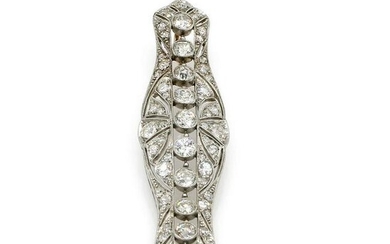 Vintage Platinum Filigree Diamond Pendant