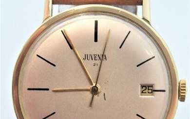 Vintage Slim 18k & S/Steel Juvenia Mens Automatic Watch
