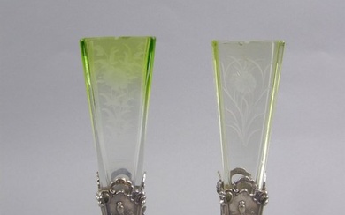 WMF / Geislingen - Vase - Glass, Tin