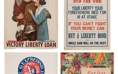 [WORLD WAR I]. Group of 4 American propaganda posters. Circ...