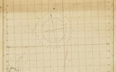 WORLD WAR II, D-DAY: HYDROGRAPHIC CHART SHOWING PASSAGE ACROSS THE CHANNEL TO SWORD BEACH.