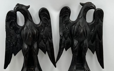 Wall sconce (2) - Griffins - Wood