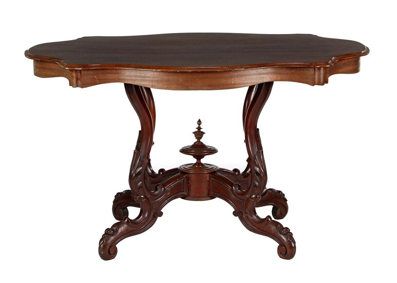 (-), Walnut Biedermeier dining room table, 75 cm...