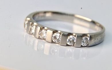 Wedding ring Platinum, "PT950" Diamond (Natural) - Diamond