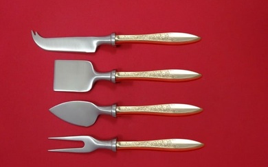 White Paisley by Gorham Sterling Silver Cheese Serving Set 4 Piece HHWS Custom