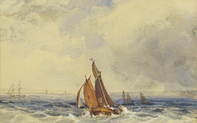 Style of William Lionel Wyllie (1851-1931). Fishing boats off...